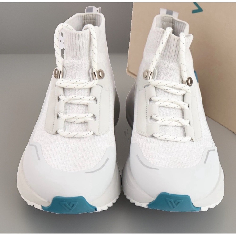 Women Size 7 Vessi Stormburst High Top Sneaker Waterproof Gray LaceUp Shoe Boot - Picture 3 of 9